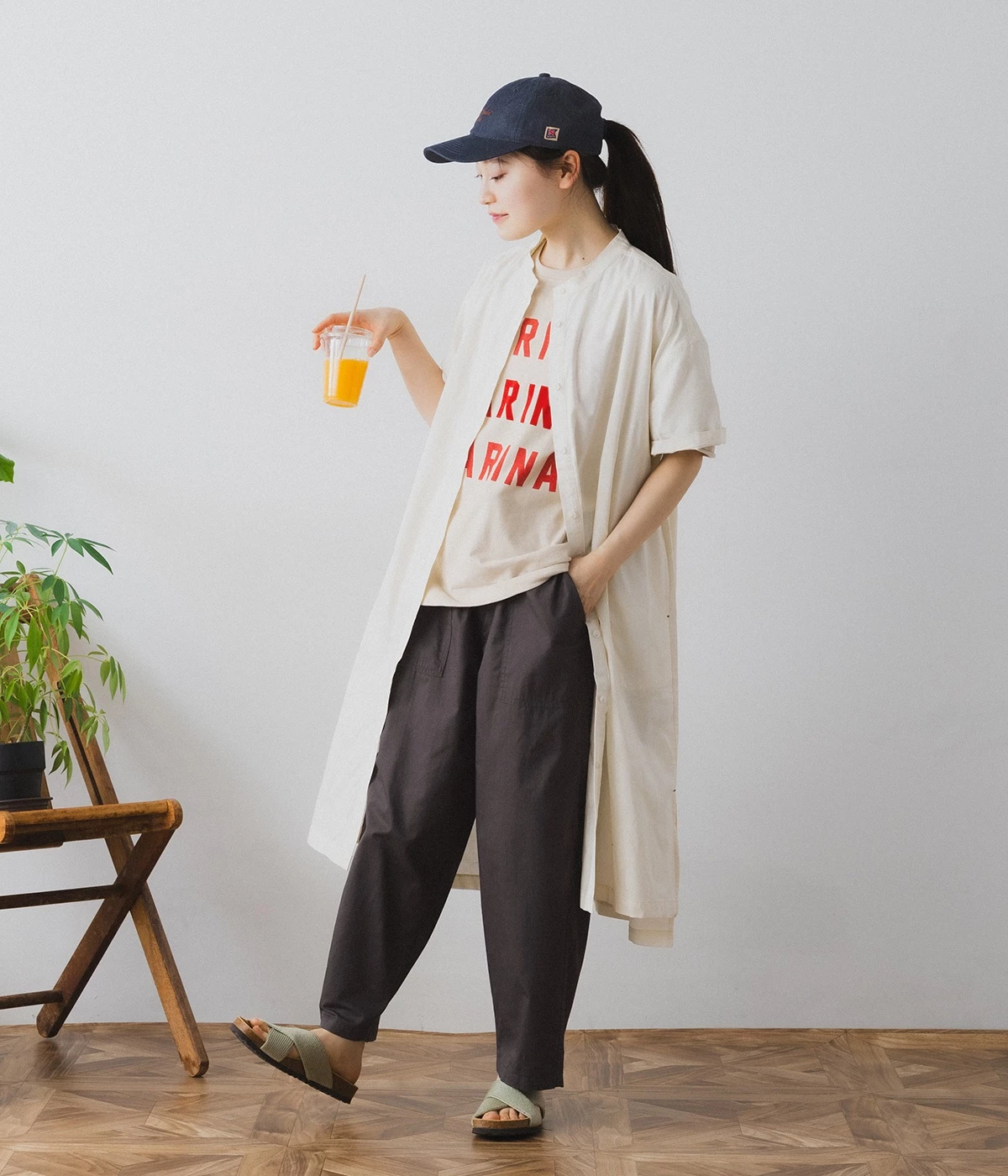 ドットジャカードワンピース(キナリ-L)