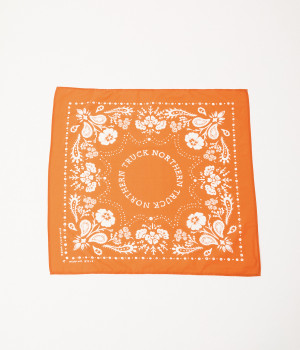 ガーデンプリントバンダナ(オレンジ-ONESIZE)