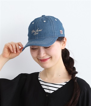 フロントロゴ刺繍ベースボールCAP(インディゴブルー-ONESIZE)