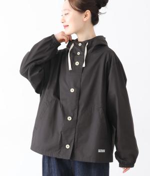 フーデッドアウトドアジャケット(ダークブラウン-M)