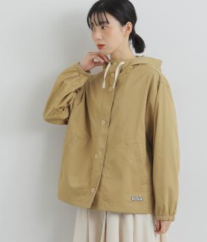 フーデッドアウトドアジャケット(ベージュ-L)