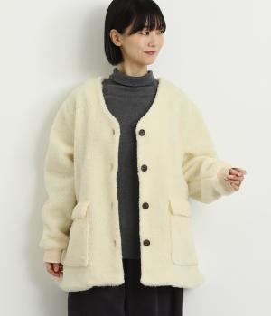 袖口リブボアワークジャケット(キナリ-L)