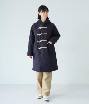 キルティングダッフルコート(ネイビー-L)