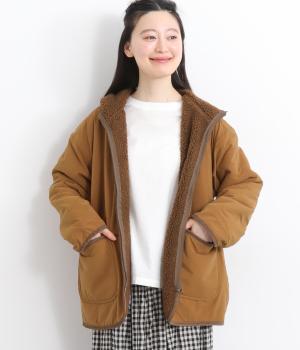 フーデッドハーフジャケット(キャメル-L)