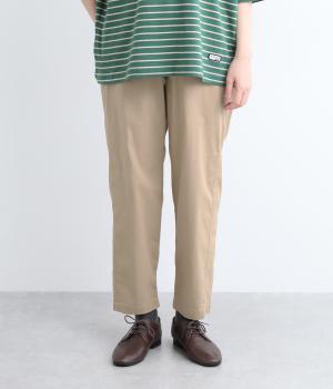 サイド切替スリムテーパードパンツ(ベージュ-L)