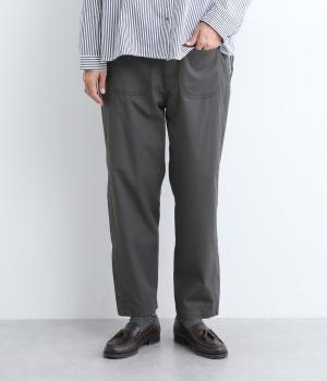 サイド切替スリムテーパードパンツ(チャコール-L)