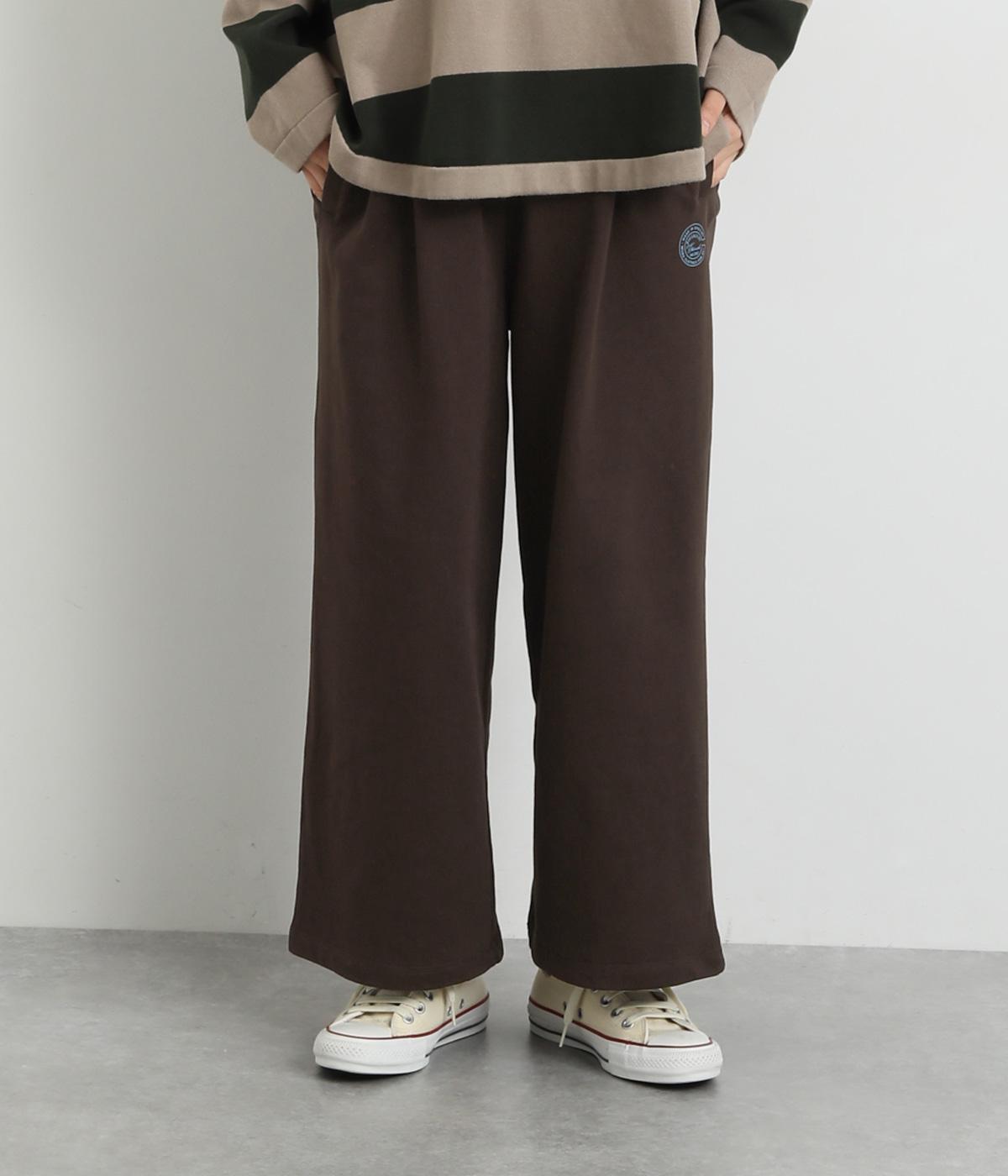 スエットルーズストレートパンツ(ブラウン-M)