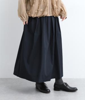 ボックスタック入りギャザースカート(ネイビー-L)