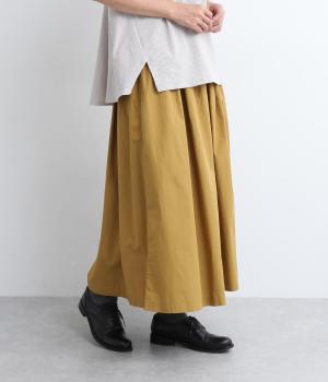 ボックスタック入りギャザースカート(マスタード-L)