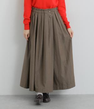 ラップ風タックスカート(モカ-L)