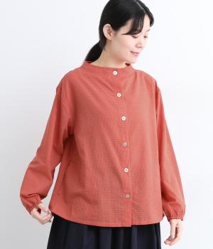 ボトルネックシャツ(オレンジ-L)