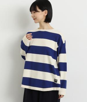 ボーダープレーティングニットプルオーバー(キナリ-L)