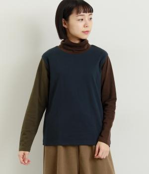 接結タートルプルオーバー(ネイビー-L)