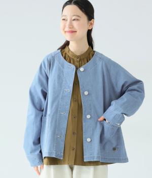 デニムカバーオール(インディゴブルー-L)