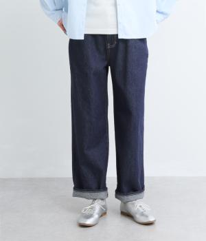 5ポケットストレートパンツ(インディゴネイビー-L)