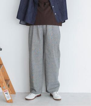 フロントタックストレートパンツ(ブラック-M)