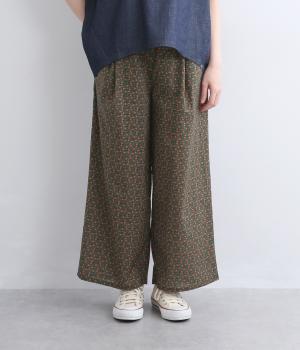 フラワープリントワイドパンツ