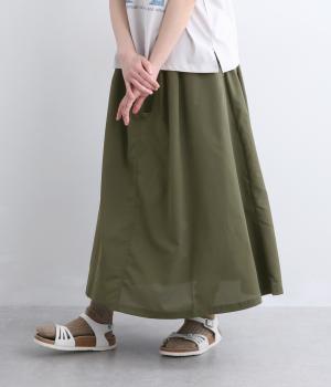 タックギャザースカート(カーキ-M)