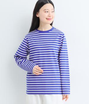 先染めボーダープルオーバー(ブルー-L)