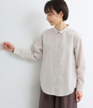 ギンガムスタンダードシャツ(グレー-M)