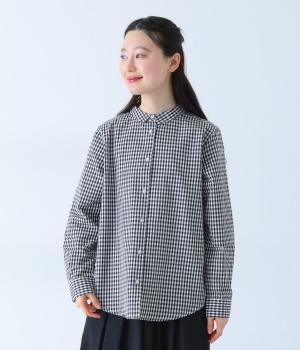 ギンガムスタンダードシャツ(ブラック-L)