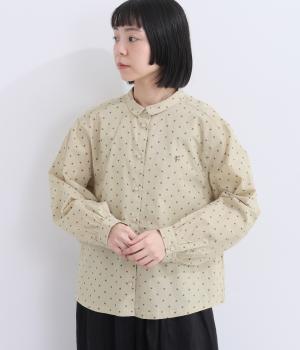 小花柄ギャザーブラウス