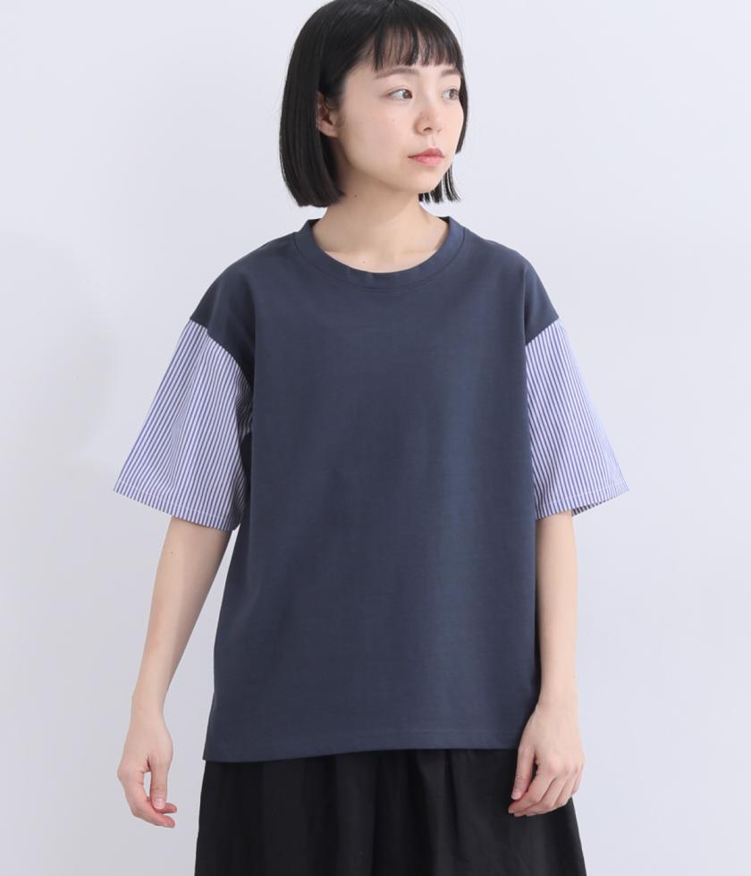 布帛づかいプルオーバー