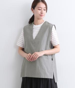 Vネックサイドスリットベスト