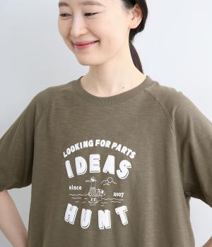 カモメショッピングプリントラグランTシャツ