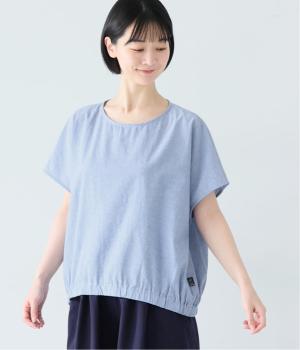 【7月中旬発売予定】シャンブレー　フレンチスリーブプルオーバー(ライトブルー-M)