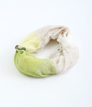 リネンモダールスヌード(ライトグリーン-ONESIZE)