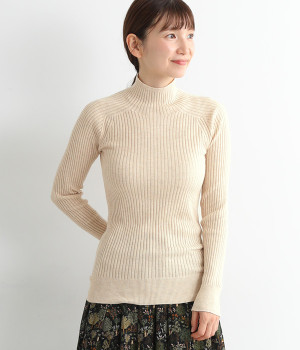 ホールガーメントTOP　リブニットプルオーバー(キナリ-ONESIZE)