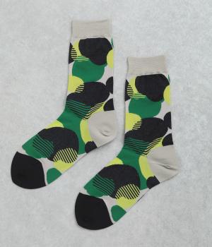 コットン春豆柄ソックス(ネイビー-0)