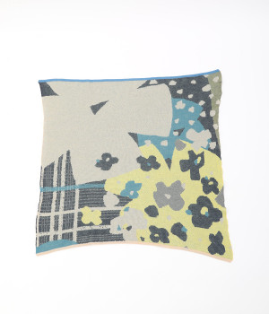 コットンニットスカーフ(グレージュ-ONESIZE)