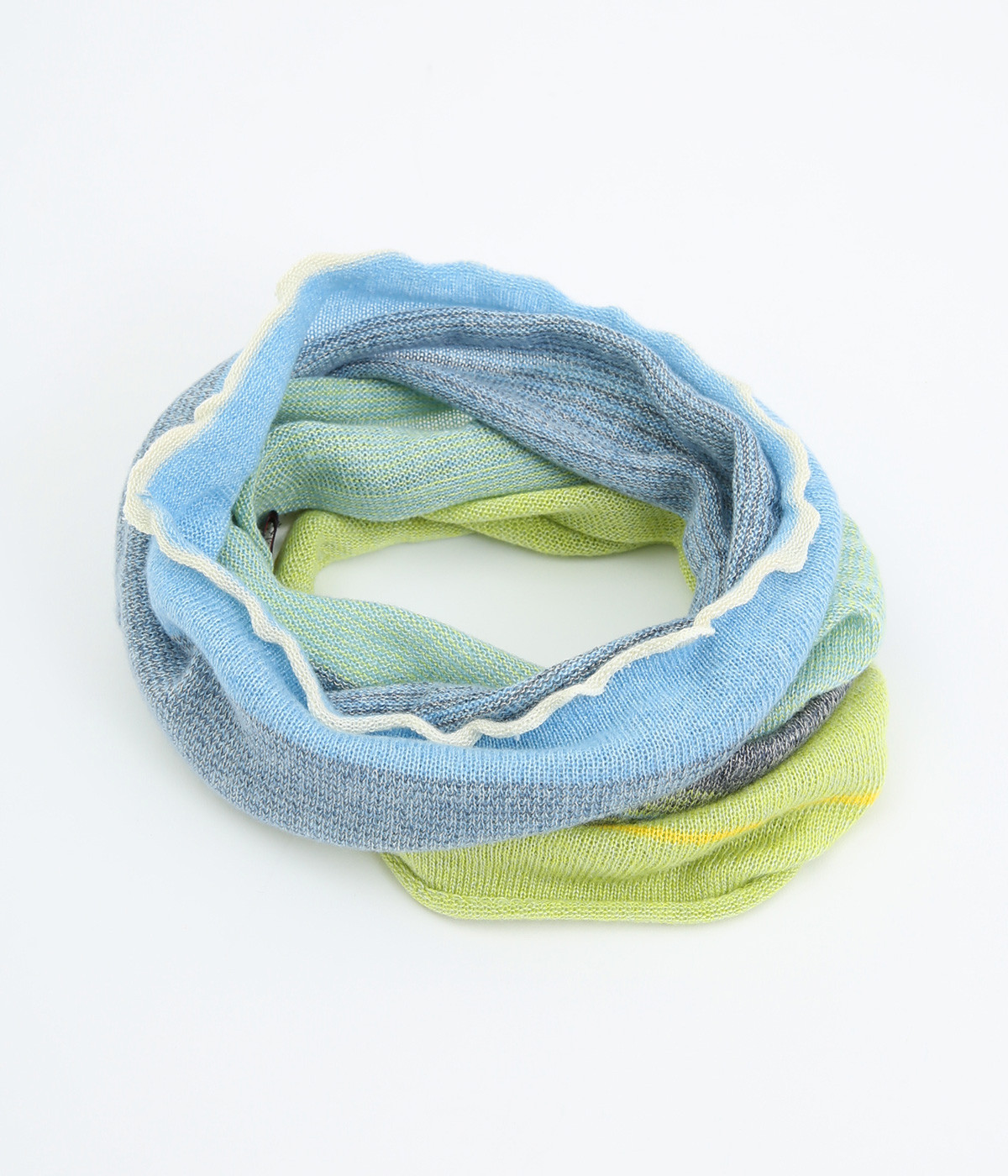 シルクボーダースヌード(グリーン-ONESIZE)