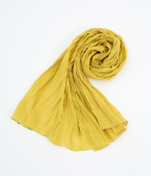 ソフトコットンシンプルストール(イエロー-ONESIZE)