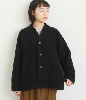 アルパカもこもこブルゾン(ネイビー-3)
