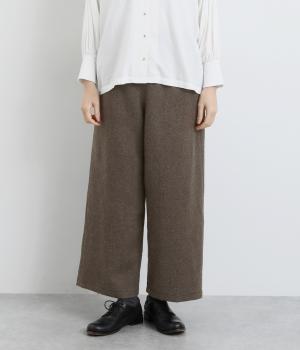 ウール綾ガーゼパンツ(ブラウン-2)