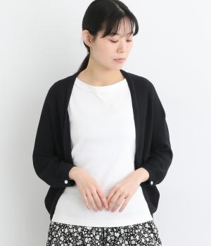 ホールガーメント ギマコットンボレロ(ネイビー-ONESIZE)