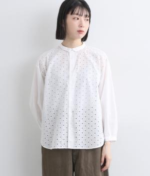 コットンレースシャツ(オフホワイト-2)