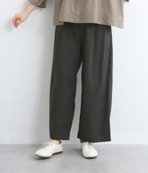 リネンストレッチパンツ(チャコール-2)