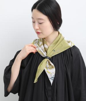 コットンスカーフ(レザーリング付き)