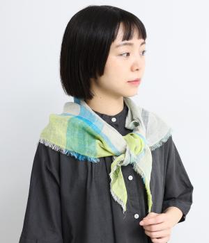 リネン　三角リバーシブルストール(ベージュ-0)