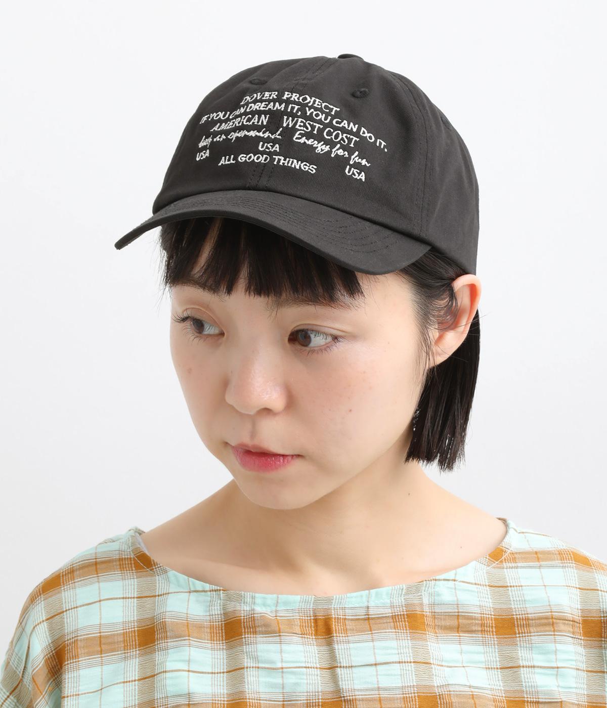 WORD STITCH CAP(ブラック-1)