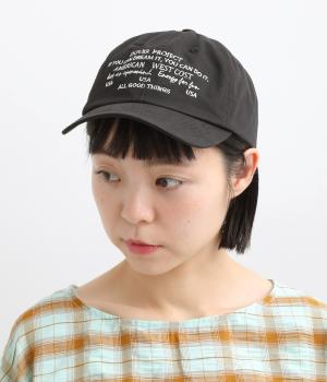 WORD STITCH CAP(ブラック-1)