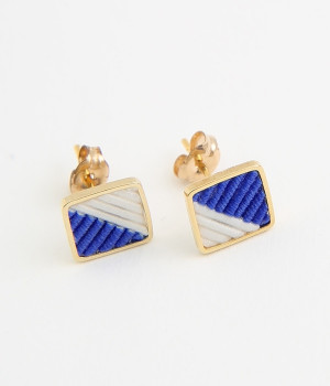 小結晶　ピアス(胡粉×瑠璃色-ONESIZE)