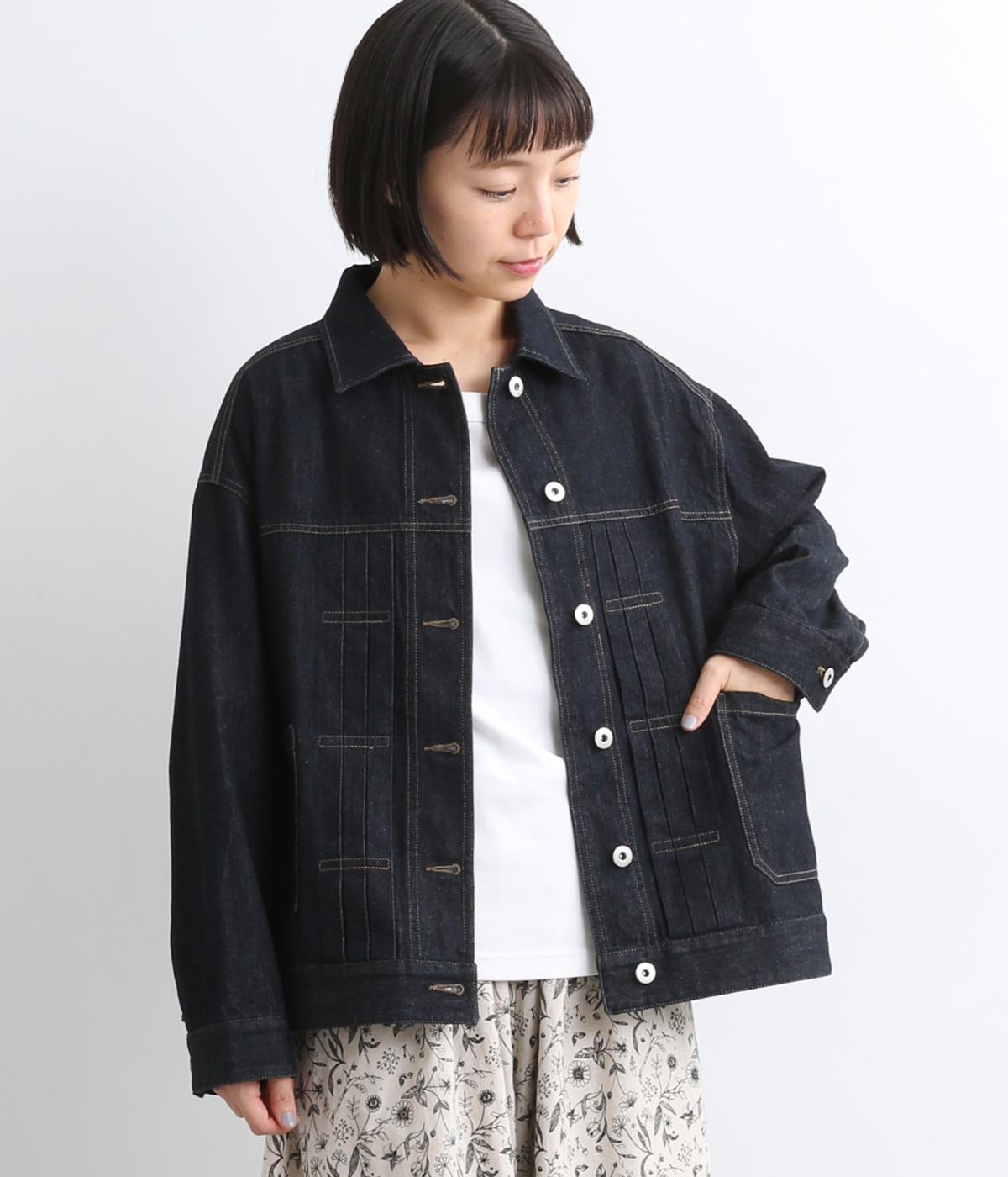 コットンデニムジャケット(インディゴ-F)