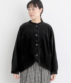 太畝コーデュロイバルーンジャケット(ブラック-F)