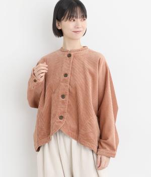 太畝コーデュロイバルーンジャケット(ピンク-F)
