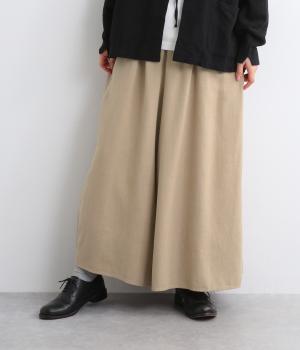 ラミーリネンコットンフレアパンツ(ベージュ-F)